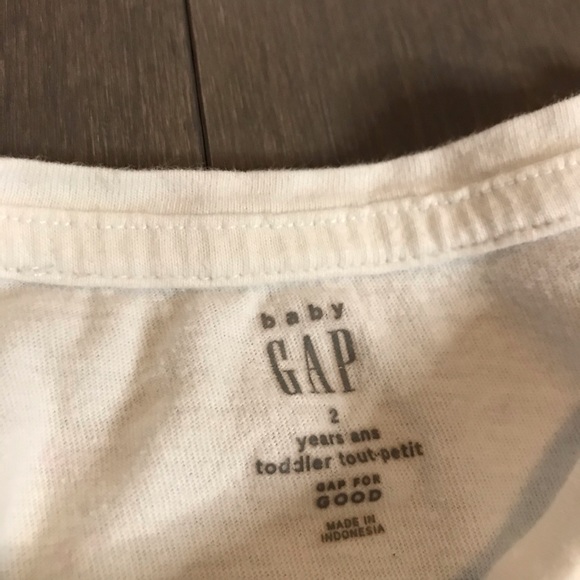 GAP baby white Paris long sleeved white tee - Picture 5 of 8